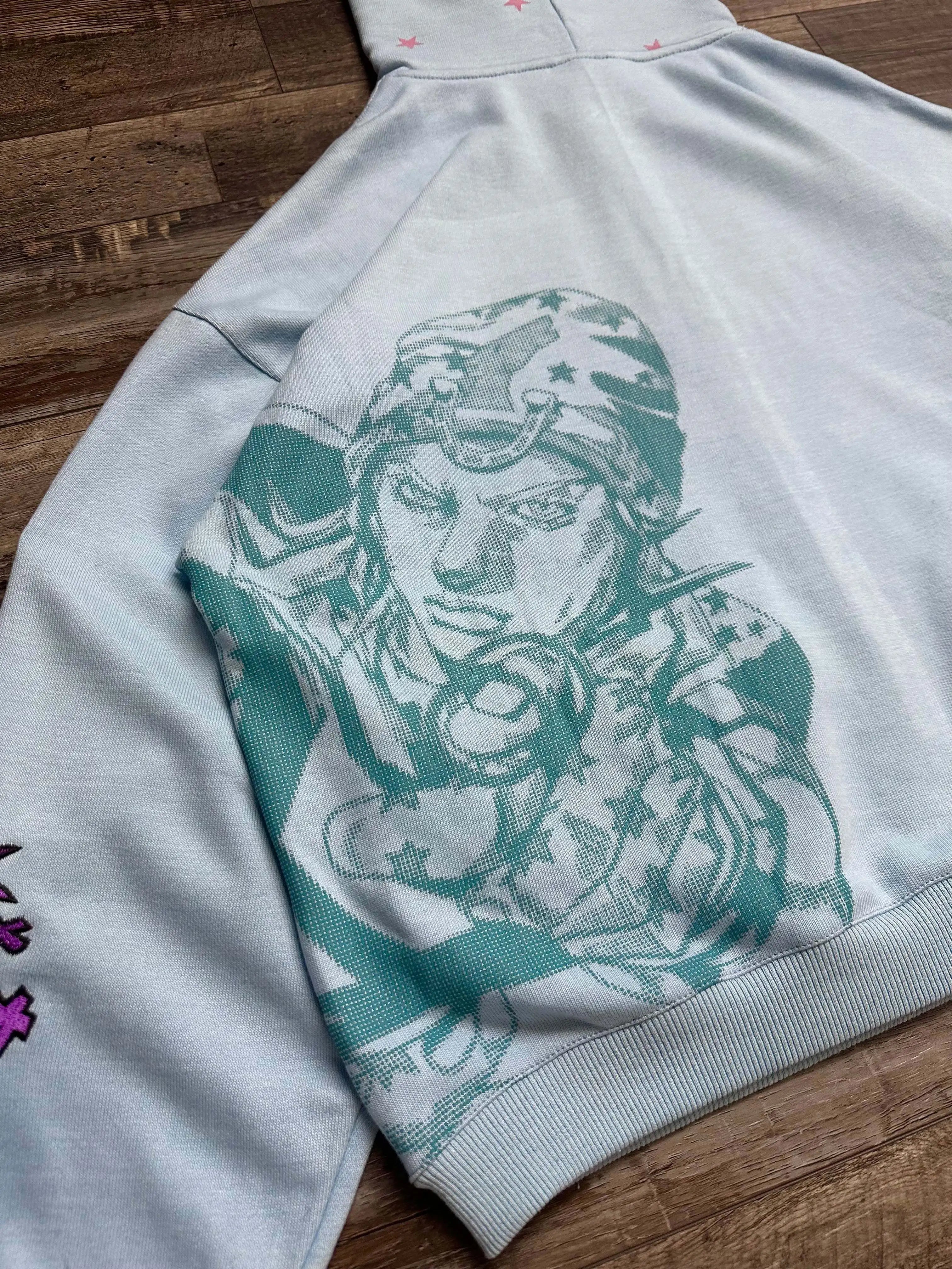 Harajuku Jojo Bizarre Adventure Zip Up Hoodies Embroidery Johnny Joestar Zip Up Hoodie Hip Hop CoupleS Y2k Street Sweatshirt