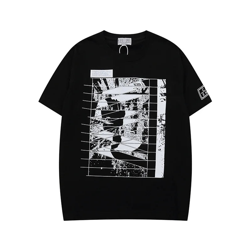Japanese Trend Brand CAV EMPT T-shirts Simple Line Drawing Letter CE Pattern Print Loose Casual Cavempt  Short Sleeve