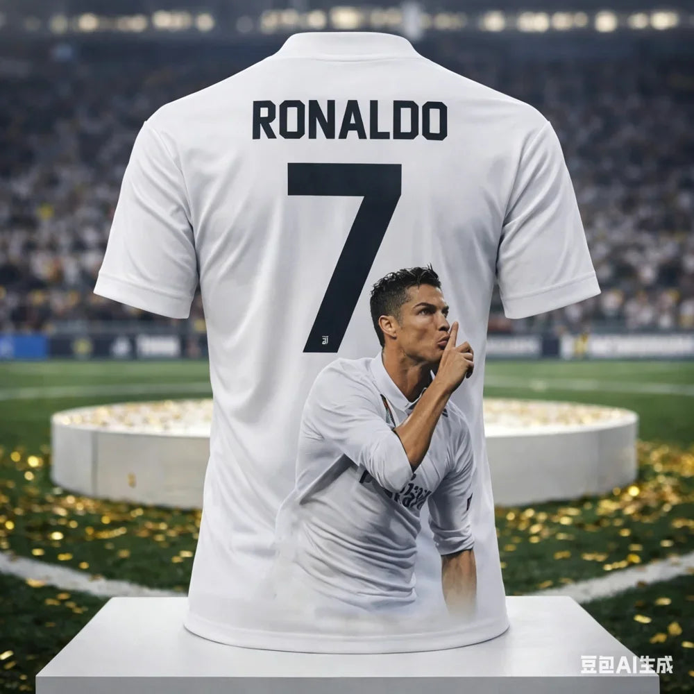 Hot Style Men's Football Fan T Shirt with Cristiano Ronaldo 3D Summer Lightweight Outdoor Sports Training Top Family Matching