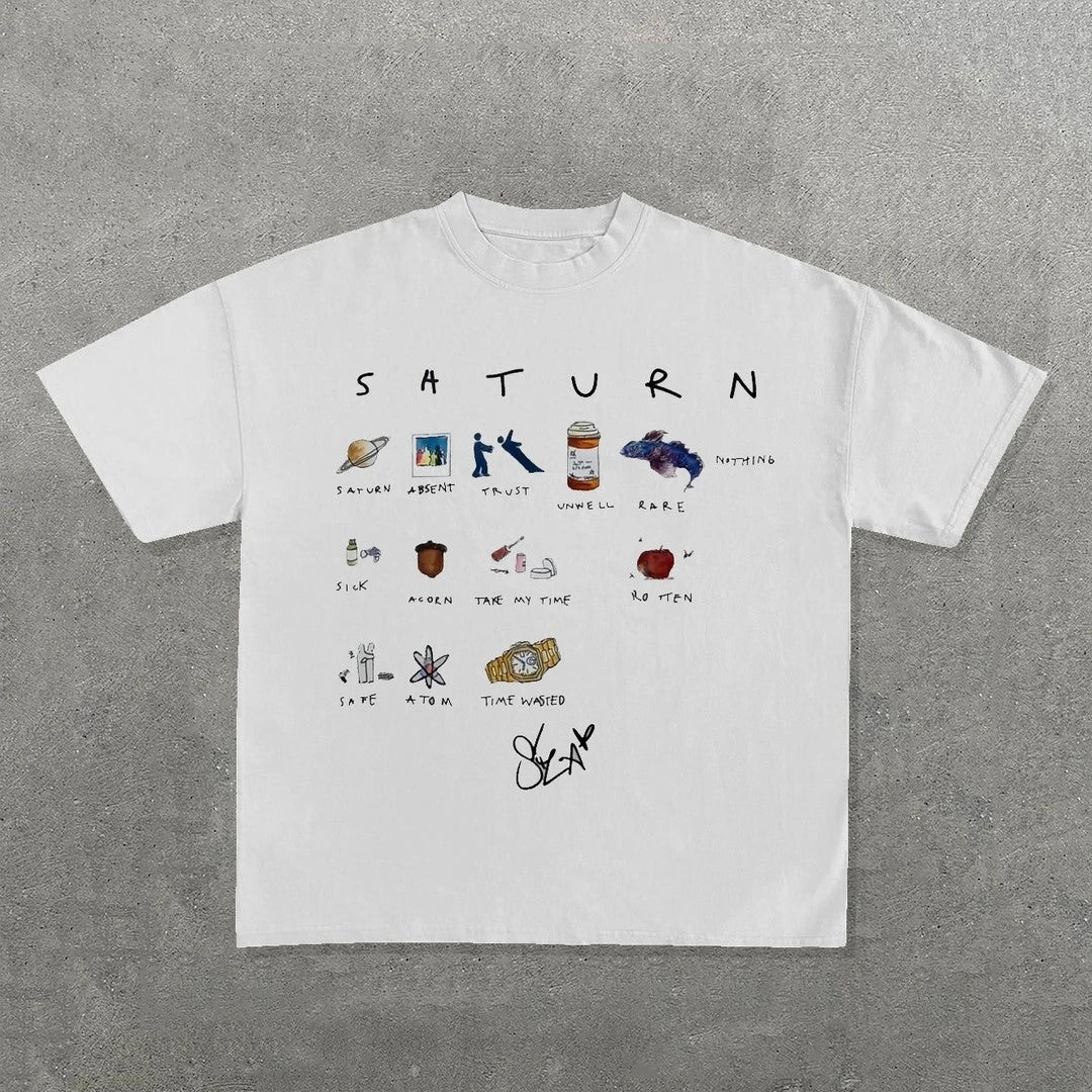2025 SZA MARIAS Lamar TShirt Grand National Tour Men and Women Clothing Oversize Vintage Unisex High Quality Cotton Clothes