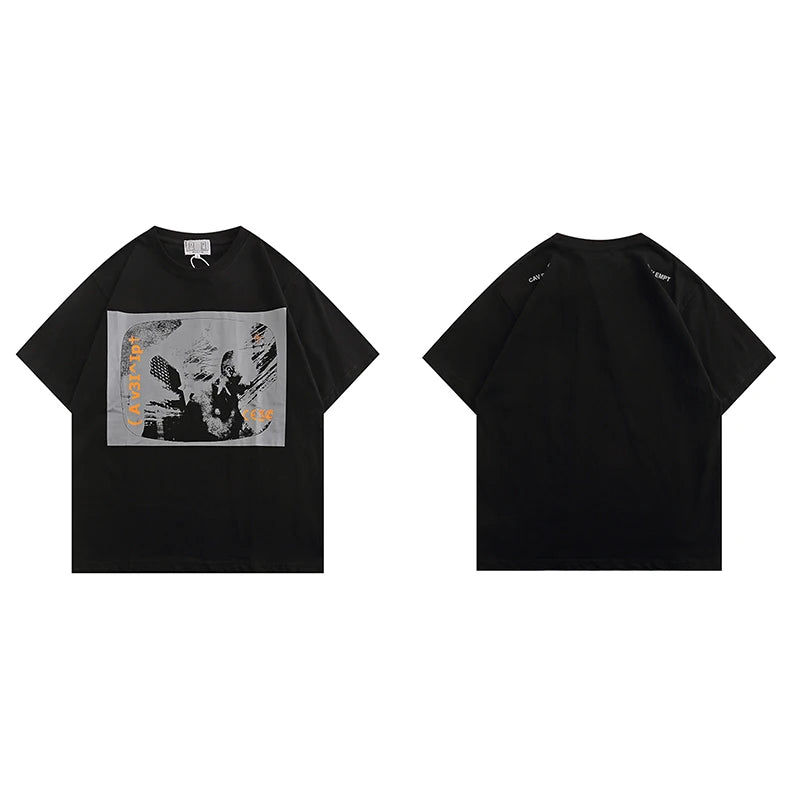 Cav Empt Japanese-style Trend Short-sleeved T Shirt Vintage Creative Print C.E Men's Women Round-neck T-shirts