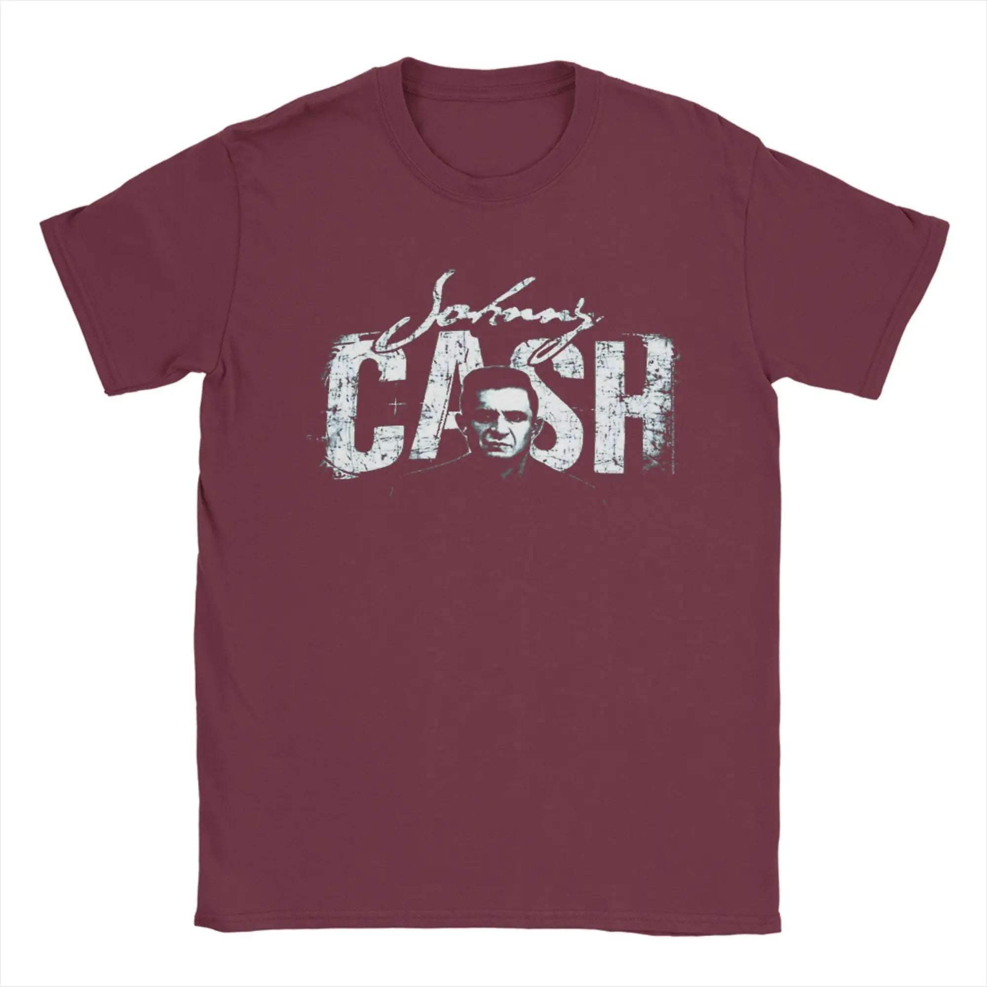 Men's T-Shirt Johnny Cash Humor 100% Cotton Tees Short Sleeve  T Shirt Round Collar Clothes Birthday Present