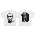 2025 Fashion Brand Men T Shirt Ronaldinho Head Printed Short Sleeve Summer Clothing Cotton Casual Breathable High Quality Tees
