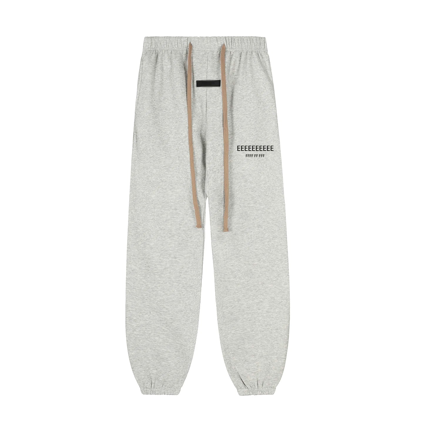 Fashion Double-Line Matching Set Men's Drawstring Pants Luxury Design Long Silicone Letter Pants High Street Couple Oversized Pants Hoodie Set - Desert aura