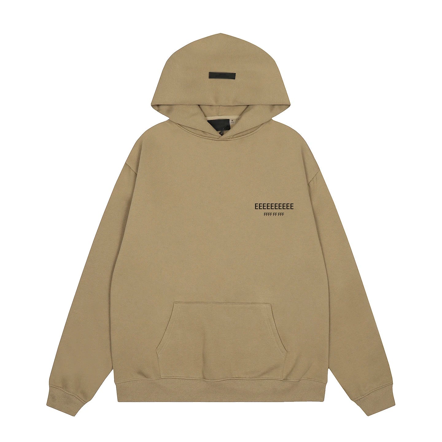 Fashion Double-Line Matching Set Men's Drawstring Pants Luxury Design Long Silicone Letter Pants High Street Couple Oversized Pants Hoodie Set - Desert aura