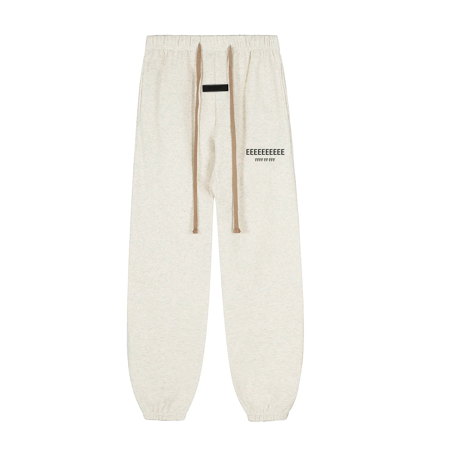 Fashion Double-Line Matching Set Men's Drawstring Pants Luxury Design Long Silicone Letter Pants High Street Couple Oversized Pants Hoodie Set - Desert aura