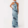 Mesh Tie-Dye Suspender Bodycon Dress