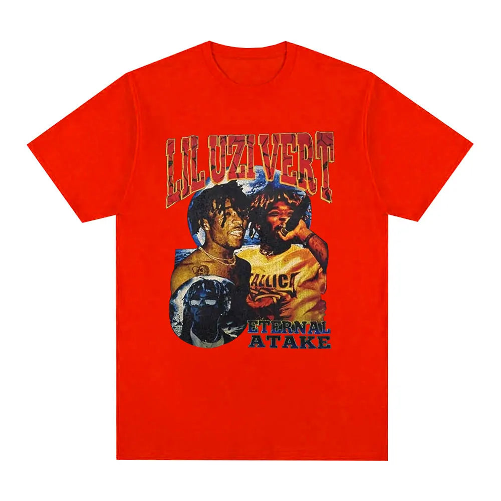 Rapper Lil Uzi Vert T-shirt Music Album Eternal Atake Graphic T Shirt Men's Hip Hop Vintage Short Sleeve Oversized T-shirts Tops