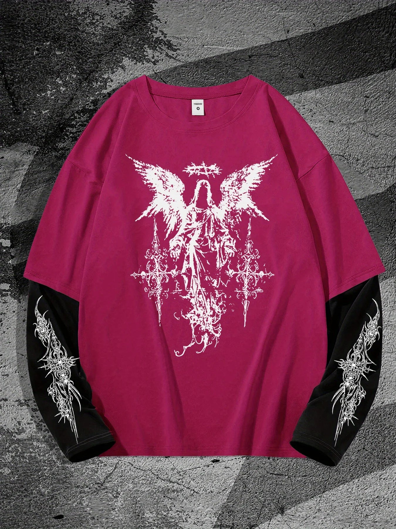 New men's long-sleeved T-shirt for Spring and Autumn 2025 casual roller skating 3D printed street men's wear