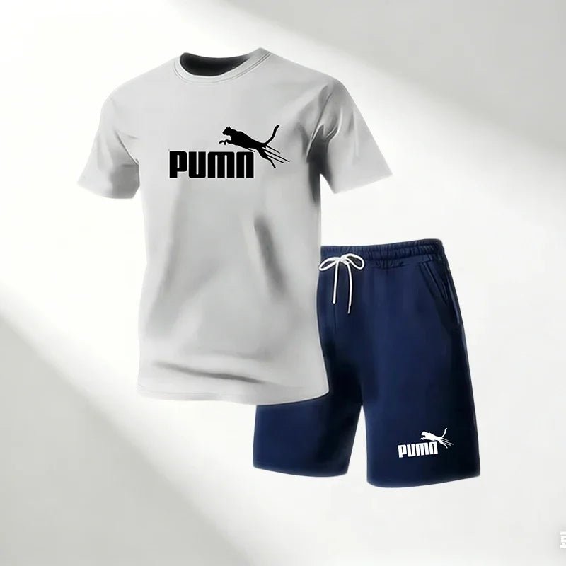Hot Sale 2026 Men's T-Shirts Sets O-Neck Short Sleeve+Sports Shorts Quick Dry Casual Street Fashion Home Outdoor Running 2 Piece - Desert aura