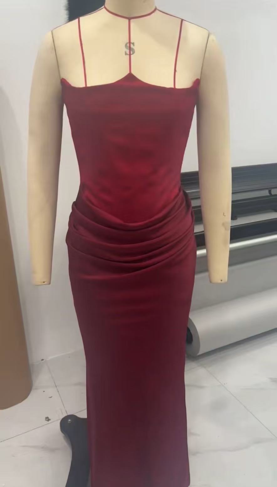 One Shoulder Pleated Bodysuit Dress - Desert aura