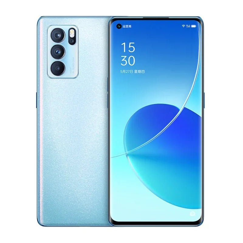 OPPO Reno 6 Pro 5G Global firmware smartPhone MTk Dimensity 1200 12GB 256GB Rear camera 64MP r6p 4500mAh battery used phone - Desert aura