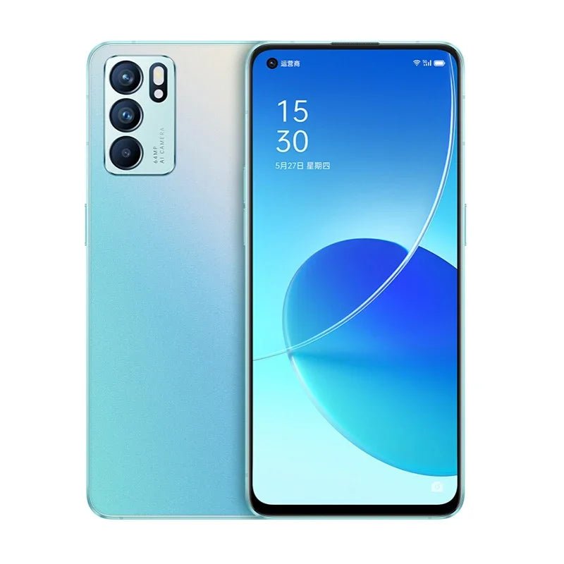 OPPO Reno 6 Pro 5G Global firmware smartPhone MTk Dimensity 1200 12GB 256GB Rear camera 64MP r6p 4500mAh battery used phone - Desert aura