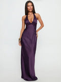 Slim Fit Deep V-Neck Dress - Desert aura