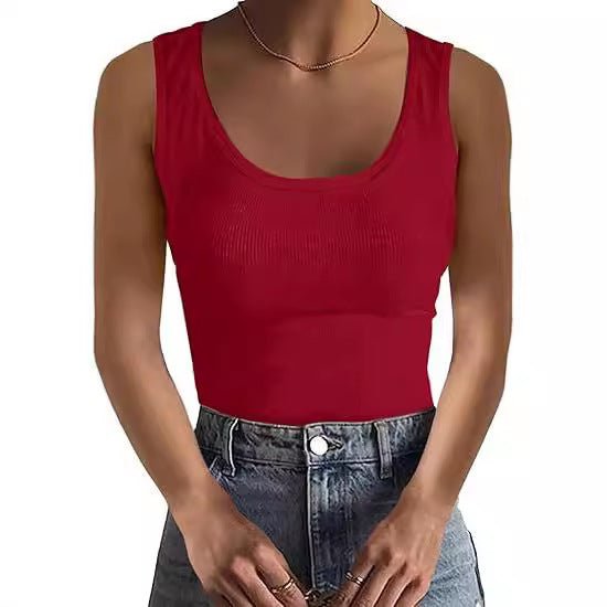 Womens Ribbed Sleeveless Tank Top - Desert aura