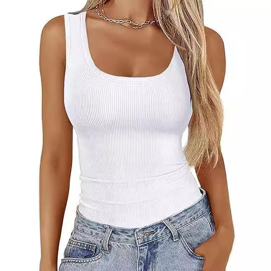 Womens Ribbed Sleeveless Tank Top - Desert aura