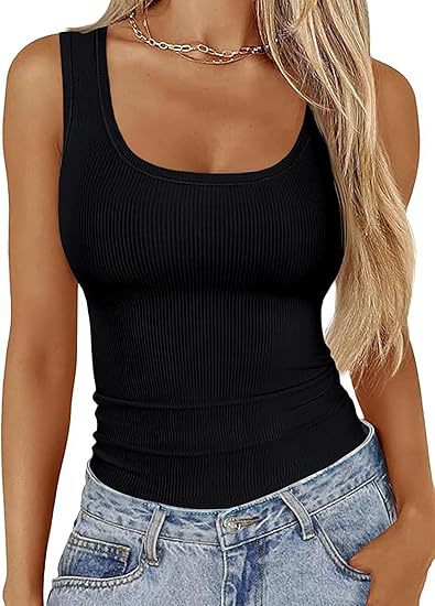 Womens Ribbed Sleeveless Tank Top - Desert aura